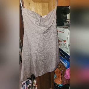 New J. Crew Dress ALA Light Purple Strapless Textured Pleated Skirt Bra Strap